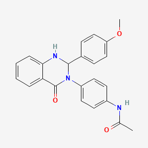 molecular formula C23H21N3O3 B15008095 N-{4-[2-(4-methoxyphenyl)-4-oxo-1,4-dihydroquinazolin-3(2H)-yl]phenyl}acetamide 