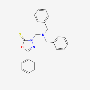 3-[(dibenzylamino)methyl]-5-(4-methylphenyl)-1,3,4-oxadiazole-2(3H)-thione