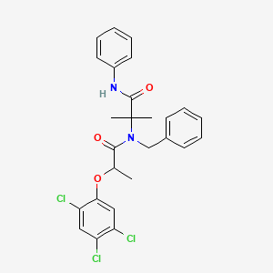 molecular formula C26H25Cl3N2O3 B15008108 N-Benzyl-N-[1-methyl-1-(phenylcarbamoyl)ethyl]-2-(2,4,5-trichlorophenoxy)propanamide 