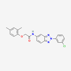 N-[2-(3-chlorophenyl)-2H-benzotriazol-5-yl]-2-(2,4-dimethylphenoxy)acetamide