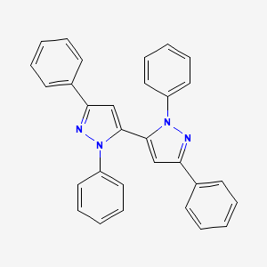 molecular formula C30H22N4 B15008177 2,2',5,5'-tetraphenyl-2H,2'H-3,3'-bipyrazole 