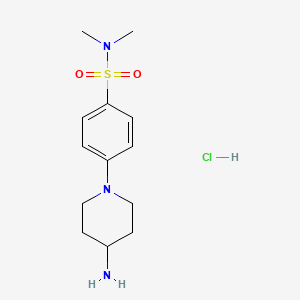 4-(4-aminopiperidin-1-yl)-N,N-dimethylbenzenesulfonamide hydrochloride
