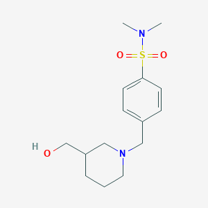 molecular formula C15H24N2O3S B1500822 4-((3-(hydroxymethyl)piperidin-1-yl)methyl)-N,N-dimethylbenzenesulfonamide CAS No. 1185307-93-0