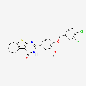 2-{4-[(3,4-dichlorobenzyl)oxy]-3-methoxyphenyl}-5,6,7,8-tetrahydro[1]benzothieno[2,3-d]pyrimidin-4(3H)-one