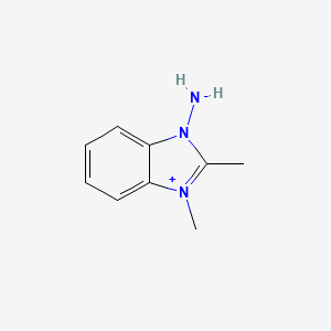 3-amino-1,2-dimethyl-1H-3,1-benzimidazol-3-ium