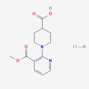 molecular formula C13H17ClN2O4 B1500835 3,4,5,6-Tetrahydro-2H-[1,2']bipyridinyl-4,3'-dicarboxylic acid 3'-methyl ester hydrochloride CAS No. 1185307-29-2