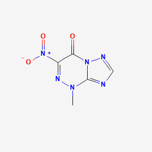 molecular formula C5H4N6O3 B15008350 [1,2,4]Triazolo[5,1-c][1,2,4]triazin-4(1H)-one, 1-methyl-3-nitro- CAS No. 116061-62-2