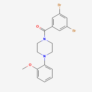 molecular formula C18H18Br2N2O2 B15008351 1-(3,5-Dibromobenzoyl)-4-(2-methoxyphenyl)piperazine 