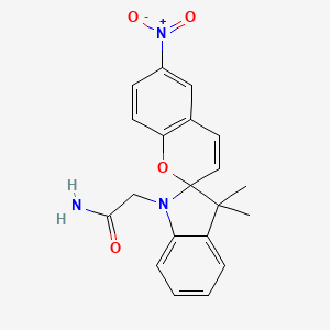 molecular formula C20H19N3O4 B15008405 2-(3',3'-dimethyl-6-nitrospiro[chromene-2,2'-indol]-1'(3'H)-yl)acetamide 