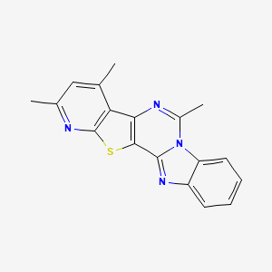 6,8,12-trimethyl-3-thia-5,11,13,20-tetrazapentacyclo[11.7.0.02,10.04,9.014,19]icosa-1(20),2(10),4(9),5,7,11,14,16,18-nonaene