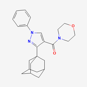 molecular formula C24H29N3O2 B15008427 4-[3-(Adamantan-1-YL)-1-phenyl-1H-pyrazole-4-carbonyl]morpholine 