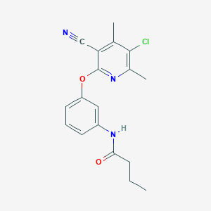 Butanamide, N-[3-(5-chloro-3-cyano-4,6-dimethyl-2-pyridyloxy)phenyl]-