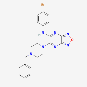 molecular formula C21H20BrN7O B15008479 6-(4-benzylpiperazin-1-yl)-N-(4-bromophenyl)[1,2,5]oxadiazolo[3,4-b]pyrazin-5-amine 