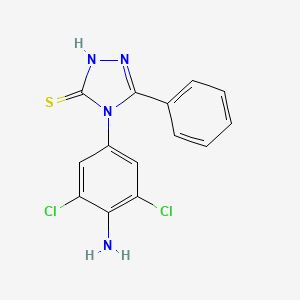 molecular formula C14H10Cl2N4S B15008496 4-(4-amino-3,5-dichlorophenyl)-5-phenyl-4H-1,2,4-triazole-3-thiol 