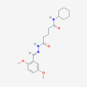 N-Cyclohexyl-4-{N'-[(E)-(2,5-dimethoxyphenyl)methylidene]hydrazinecarbonyl}butanamide