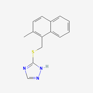 molecular formula C14H13N3S B15008514 3-{[(2-methylnaphthalen-1-yl)methyl]sulfanyl}-1H-1,2,4-triazole 