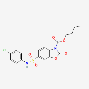 butyl 6-[(4-chlorophenyl)sulfamoyl]-2-oxo-1,3-benzoxazole-3(2H)-carboxylate