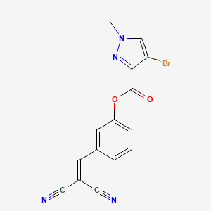 3-(2,2-dicyanoethenyl)phenyl 4-bromo-1-methyl-1H-pyrazole-3-carboxylate