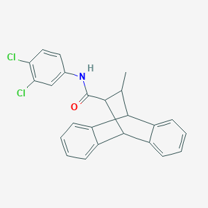 molecular formula C24H19Cl2NO B15008563 N-(3,4-dichlorophenyl)-12-methyl-9,10-dihydro-9,10-ethanoanthracene-11-carboxamide 