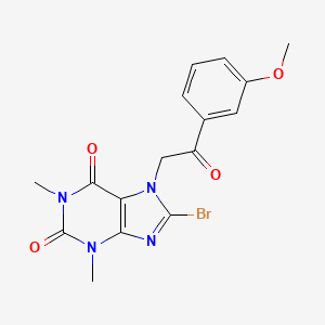 8-bromo-7-[2-(3-methoxyphenyl)-2-oxoethyl]-1,3-dimethyl-3,7-dihydro-1H-purine-2,6-dione