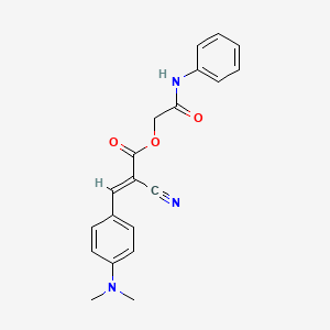 2-oxo-2-(phenylamino)ethyl (2E)-2-cyano-3-[4-(dimethylamino)phenyl]prop-2-enoate