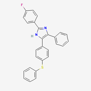 molecular formula C27H19FN2S B15008591 2-(4-fluorophenyl)-5-phenyl-4-[4-(phenylsulfanyl)phenyl]-1H-imidazole 