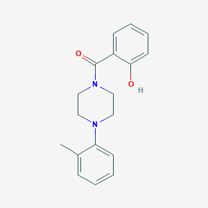 molecular formula C18H20N2O2 B15008617 Methanone, (2-hydroxyphenyl)[4-(2-methylphenyl)-1-piperazinyl]- 