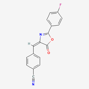 4-{(E)-[2-(4-fluorophenyl)-5-oxo-1,3-oxazol-4(5H)-ylidene]methyl}benzonitrile