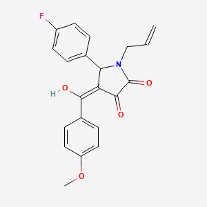 molecular formula C21H18FNO4 B15008651 5-(4-fluorophenyl)-3-hydroxy-4-[(4-methoxyphenyl)carbonyl]-1-(prop-2-en-1-yl)-1,5-dihydro-2H-pyrrol-2-one 