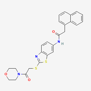 N-(2-{[2-(morpholin-4-yl)-2-oxoethyl]sulfanyl}-1,3-benzothiazol-6-yl)-2-(naphthalen-1-yl)acetamide