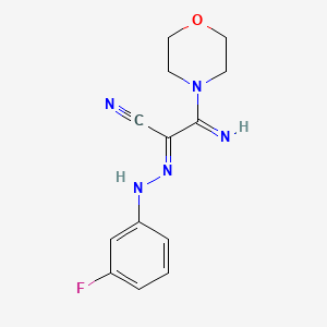 Propionitrile, 2-(3-fluorophenylhydrazono)-3-imino-3-(4-morpholyl)-