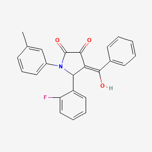 (4E)-5-(2-fluorophenyl)-4-[hydroxy(phenyl)methylidene]-1-(3-methylphenyl)pyrrolidine-2,3-dione