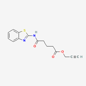 molecular formula C15H14N2O3S B15008779 Prop-2-yn-1-yl 5-(1,3-benzothiazol-2-ylamino)-5-oxopentanoate 