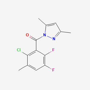 (2-chloro-5,6-difluoro-3-methylphenyl)(3,5-dimethyl-1H-pyrazol-1-yl)methanone