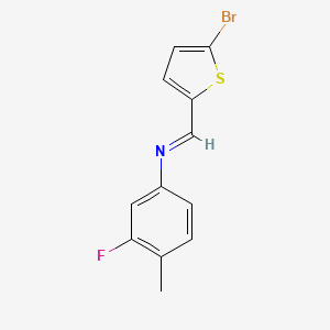 N-[(E)-(5-bromothiophen-2-yl)methylidene]-3-fluoro-4-methylaniline