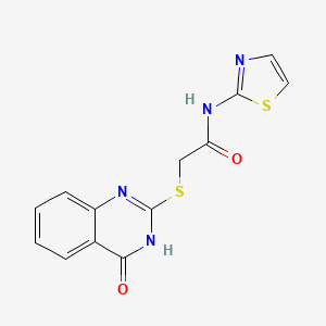 2-[(4-oxo-3,4-dihydroquinazolin-2-yl)sulfanyl]-N-(1,3-thiazol-2-yl)acetamide