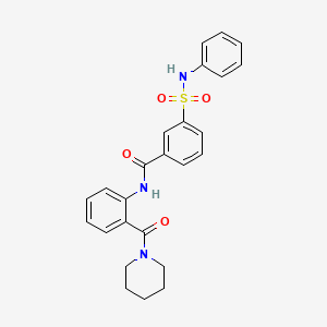 3-(phenylsulfamoyl)-N-[2-(piperidine-1-carbonyl)phenyl]benzamide