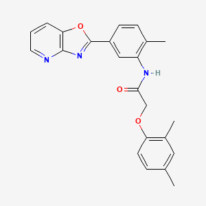 molecular formula C23H21N3O3 B15008893 2-(2,4-dimethylphenoxy)-N-[2-methyl-5-([1,3]oxazolo[4,5-b]pyridin-2-yl)phenyl]acetamide 