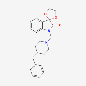 1'-[(4-benzylpiperidin-1-yl)methyl]spiro[1,3-dioxolane-2,3'-indol]-2'(1'H)-one