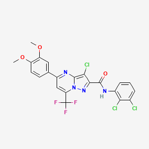 3-chloro-N-(2,3-dichlorophenyl)-5-(3,4-dimethoxyphenyl)-7-(trifluoromethyl)pyrazolo[1,5-a]pyrimidine-2-carboxamide