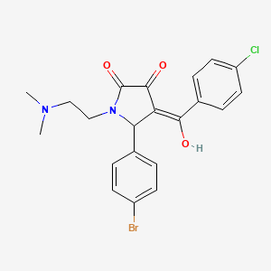 5-(4-bromophenyl)-4-[(4-chlorophenyl)carbonyl]-1-[2-(dimethylamino)ethyl]-3-hydroxy-1,5-dihydro-2H-pyrrol-2-one