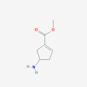 molecular formula C7H11NO2 B1500892 4-Amino-cyclopent-1-enecarboxylic acid methyl ester 