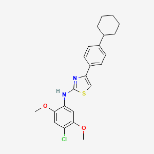 molecular formula C23H25ClN2O2S B15008933 N-(4-chloro-2,5-dimethoxyphenyl)-4-(4-cyclohexylphenyl)-1,3-thiazol-2-amine 