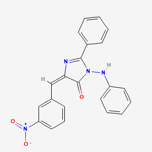 molecular formula C22H16N4O3 B15008947 (5E)-5-(3-nitrobenzylidene)-2-phenyl-3-(phenylamino)-3,5-dihydro-4H-imidazol-4-one 