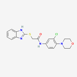 2-(1H-benzimidazol-2-ylsulfanyl)-N-[3-chloro-4-(morpholin-4-yl)phenyl]acetamide