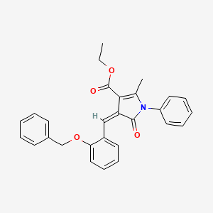 ethyl (4Z)-4-[2-(benzyloxy)benzylidene]-2-methyl-5-oxo-1-phenyl-4,5-dihydro-1H-pyrrole-3-carboxylate