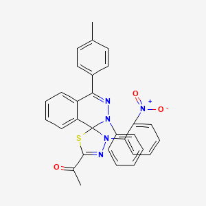 1-[4-(4-methylphenyl)-3'-(2-nitrophenyl)-2-phenyl-2H,3'H-spiro[phthalazine-1,2'-[1,3,4]thiadiazol]-5'-yl]ethanone