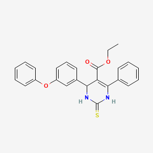 Ethyl 4-(3-phenoxyphenyl)-6-phenyl-2-thioxo-1,2,3,4-tetrahydropyrimidine-5-carboxylate