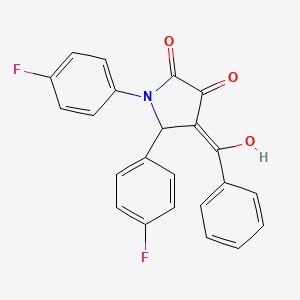 1,5-bis(4-fluorophenyl)-3-hydroxy-4-(phenylcarbonyl)-1,5-dihydro-2H-pyrrol-2-one