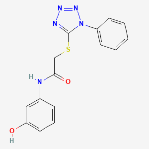 molecular formula C15H13N5O2S B15009217 N-(3-hydroxyphenyl)-2-[(1-phenyl-1H-tetrazol-5-yl)sulfanyl]acetamide 